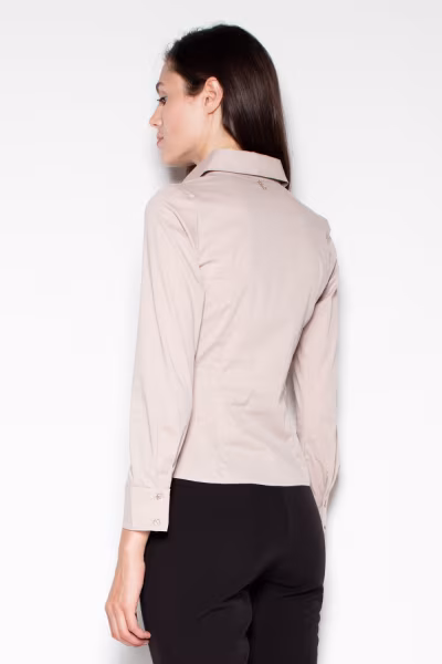 Koszula Damska Model VT028 Beige - Venaton — zdjęcie 3