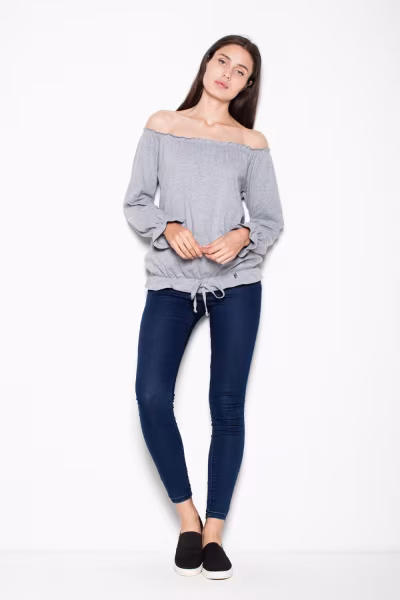 Bluzka Model VT012 Grey - Venaton — zdjęcie 2