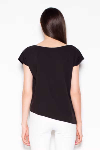 Bluzka Model VT008 Black - Venaton — zdjęcie 3