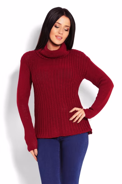 Golf Damski Model 70014 Bordo - PeeKaBoo — zdjęcie 1