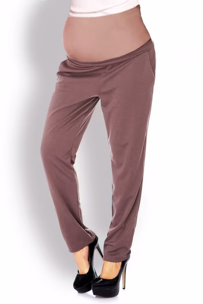 Spodnie Ciążowe Model 1276 Cappuccino - PeeKaBoo — zdjęcie 2