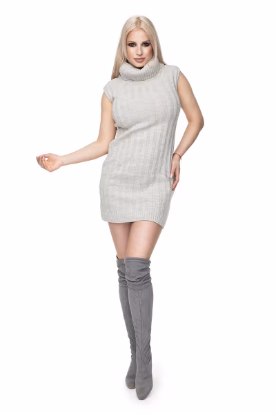 Sukienka Model 40020 Cream Melange - PeeKaBoo — zdjęcie 2