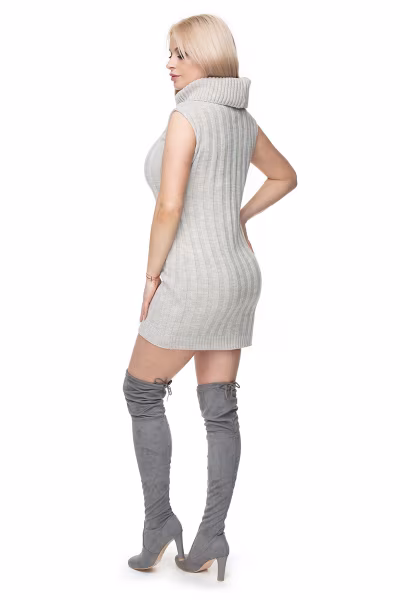Sukienka Model 40020 Cream Melange - PeeKaBoo — zdjęcie 3
