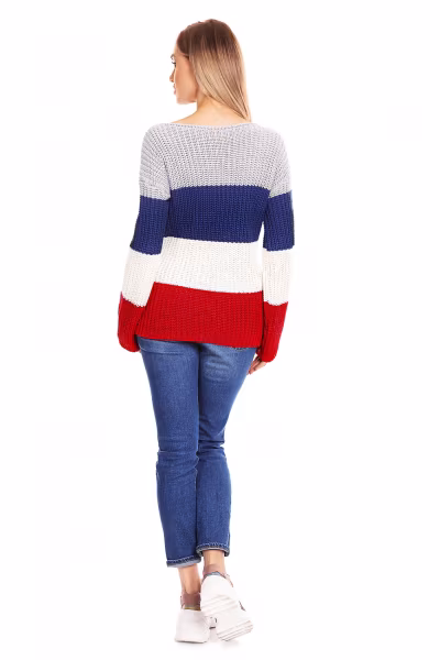 Sweter Ciążowy Model 70019 Jeans - PeeKaBoo — zdjęcie 3
