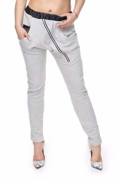 Spodnie Damskie Model 0103 Light Grey - PeeKaBoo — zdjęcie 1