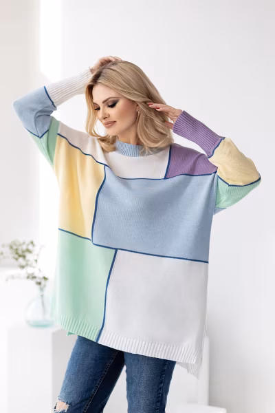 Sweter Damski Model 30089 Błękit - PeeKaBoo — zdjęcie 1