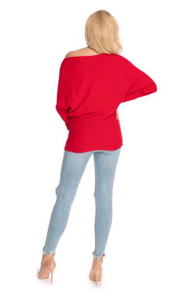 Sweter Damski Model 70036 Red - PeeKaBoo — zdjęcie 3