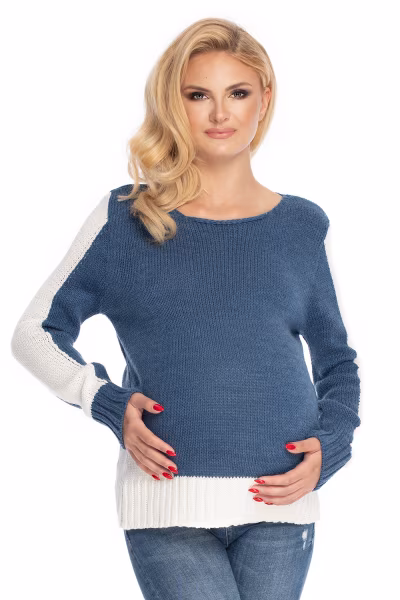 Sweter Damski Model 70038 Jeans - PeeKaBoo — zdjęcie 1
