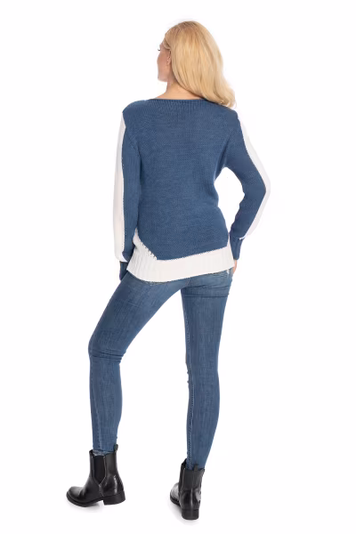 Sweter Damski Model 70038 Jeans - PeeKaBoo — zdjęcie 3