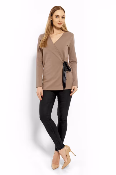 Bluzka Model 1626 Cappuccino - PeeKaBoo — zdjęcie 2