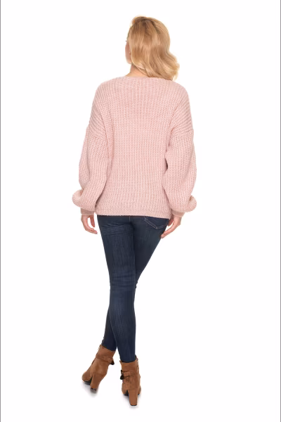 Sweter Kardigan Model 30077 Blady Róż - PeeKaBoo — zdjęcie 3