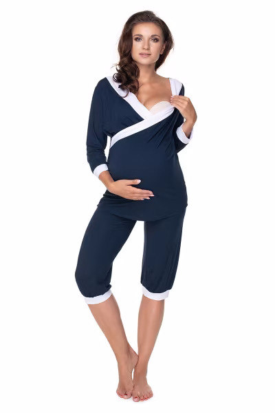 Piżama Damska Model 0153 Navy - PeeKaBoo — zdjęcie 2