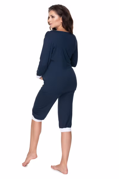 Piżama Damska Model 0153 Navy - PeeKaBoo — zdjęcie 3