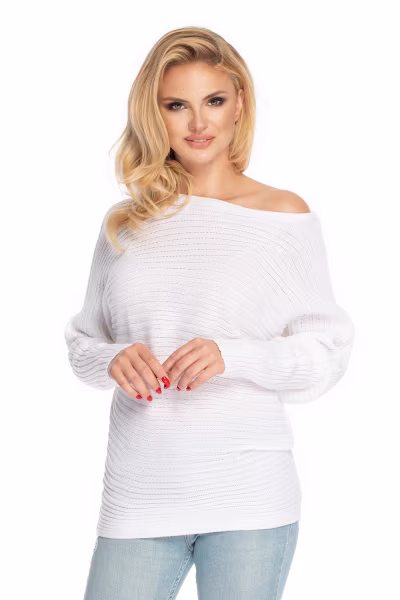 Sweter Damski Model 70036 White - PeeKaBoo — zdjęcie 1