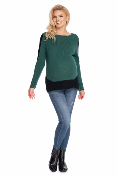 Sweter Damski Model 70038 Forest Green - PeeKaBoo — zdjęcie 2