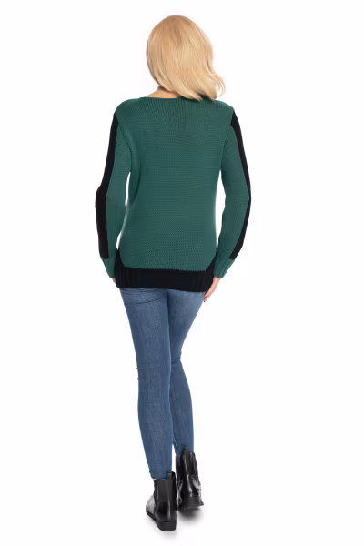 Sweter Damski Model 70038 Forest Green - PeeKaBoo — zdjęcie 3
