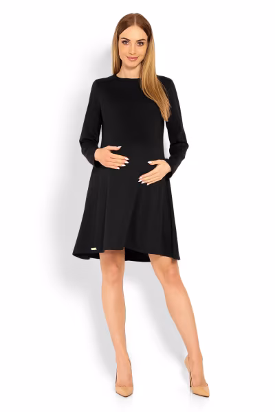 Sukienka Ciążowa Model 1359C Black - PeeKaBoo — zdjęcie 2