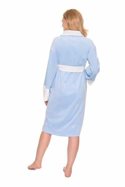 Szlafrok Model 0201 Błękit - PeeKaBoo — zdjęcie 3