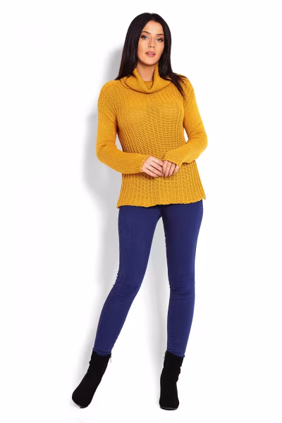 Golf Damski Model 70014 Musztard - PeeKaBoo — zdjęcie 2
