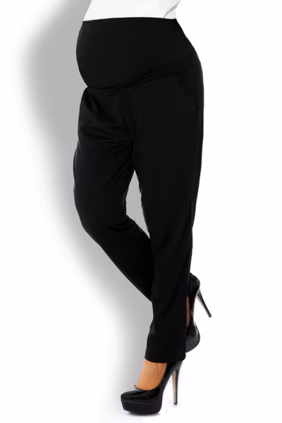 Spodnie Ciążowe Model 1276 Black - PeeKaBoo — zdjęcie 2