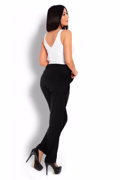 Spodnie Ciążowe Model 1276 Black - PeeKaBoo — zdjęcie 3