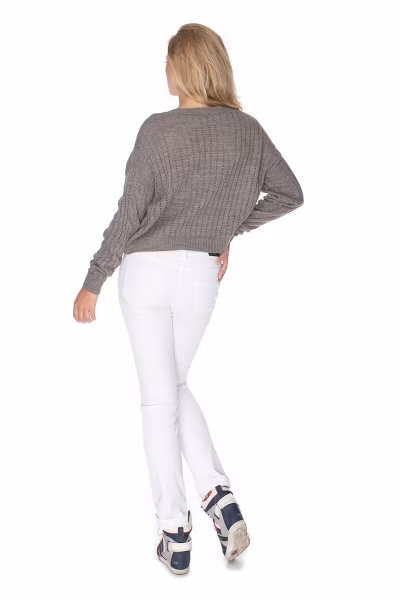 Sweter Damski Model 70022 Cappuccino - PeeKaBoo — zdjęcie 3