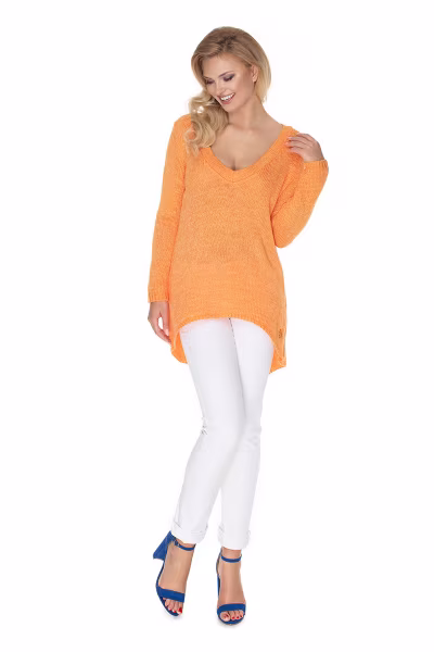 Sweter Damski Model 30067 Orange - PeeKaBoo — zdjęcie 2
