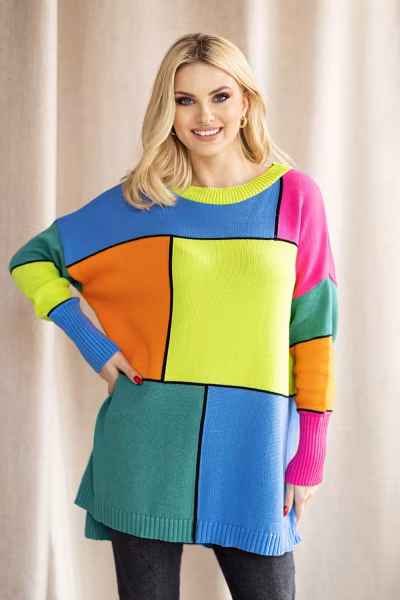 Sweter Damski Model 30089 Limonka - PeeKaBoo — zdjęcie 1