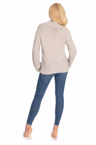 Sweter Damski Model 70032 Beige - PeeKaBoo — zdjęcie 3