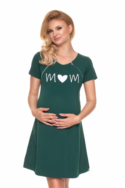Koszula Nocna Ciążowa Model 0190 Green - PeeKaBoo — zdjęcie 1