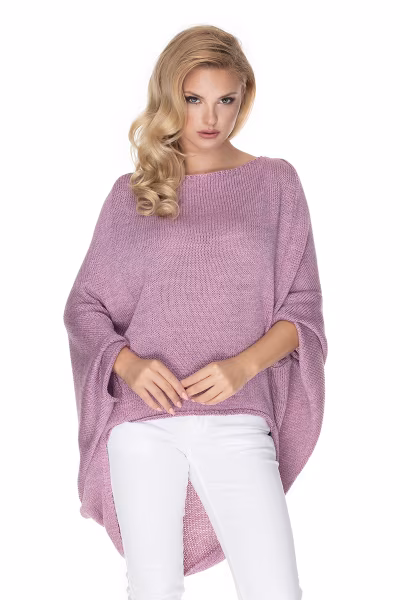 Sweter Ponczo Model 30068 Lila - PeeKaBoo — zdjęcie 1