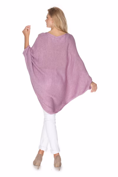Sweter Ponczo Model 30068 Lila - PeeKaBoo — zdjęcie 3