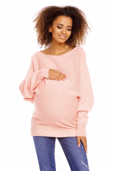 Sweter CIążowy Model 70003C Łosoś - PeeKaBoo — zdjęcie 1
