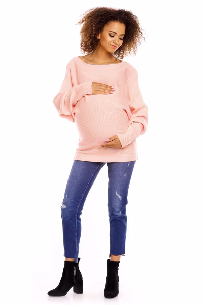 Sweter CIążowy Model 70003C Łosoś - PeeKaBoo — zdjęcie 2