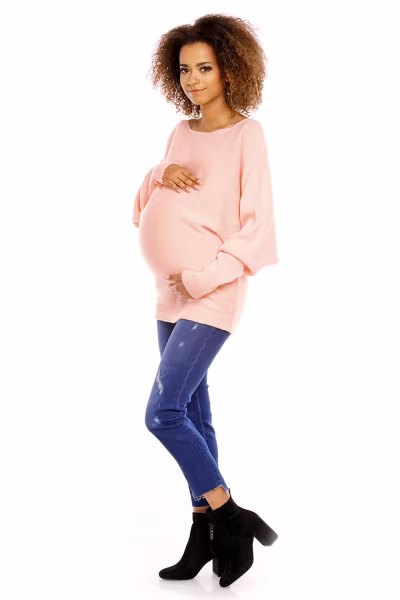 Sweter CIążowy Model 70003C Łosoś - PeeKaBoo — zdjęcie 3