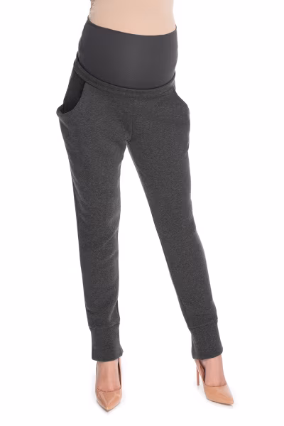 Spodnie Ciążowe Model 0175 Grafit - PeeKaBoo — zdjęcie 1