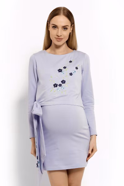 Sukienka Ciążowa Model 1624C Sky Blue - PeeKaBoo — zdjęcie 1