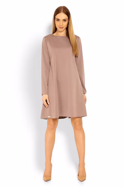 Sukienka Model 1359 Cappuccino - PeeKaBoo — zdjęcie 2