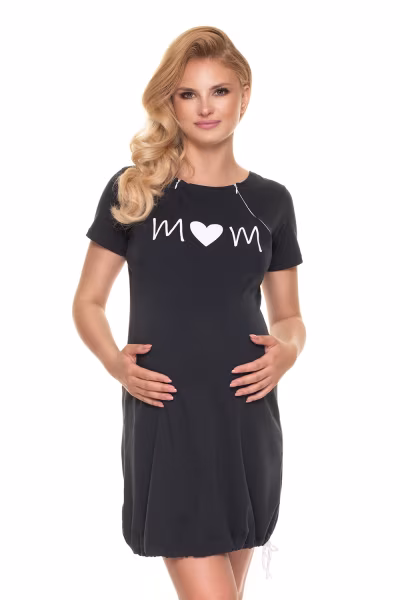 Koszula Nocna Ciążowa Model 0190 Navy - PeeKaBoo — zdjęcie 1