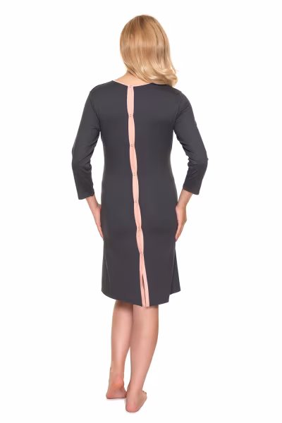 Koszula Nocna Ciążowa Model 0197 Grafit - PeeKaBoo — zdjęcie 3
