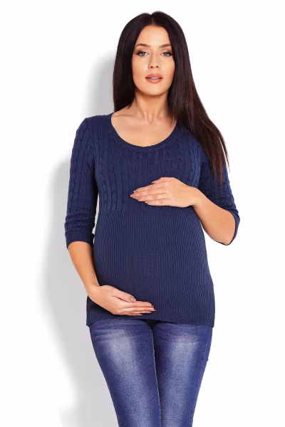 Sweter Damski Model 70008C Petrol Navy - PeeKaBoo — zdjęcie 1