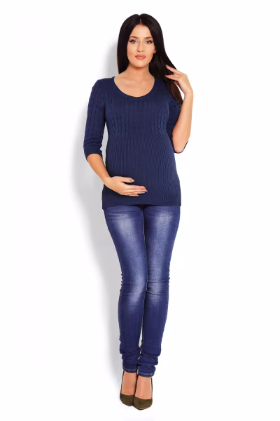 Sweter Damski Model 70008C Petrol Navy - PeeKaBoo — zdjęcie 2