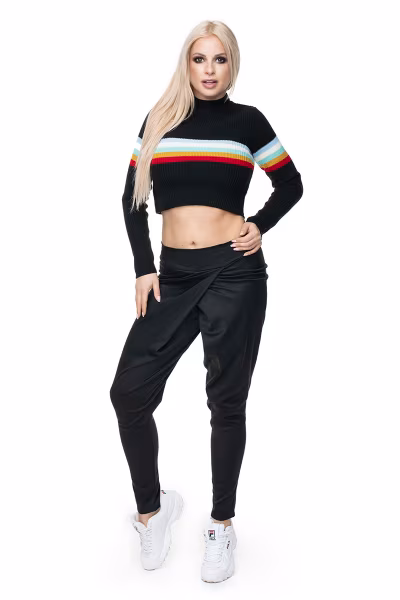 Sweter Damski Model 70015 Black - PeeKaBoo — zdjęcie 2