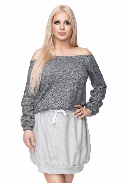 Bluzka Model 0109 Dark Grey - PeeKaBoo — zdjęcie 3