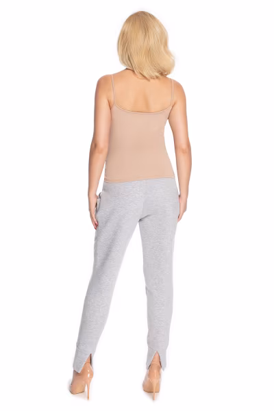 Spodnie Ciążowe Model 0175 Grey - PeeKaBoo — zdjęcie 3
