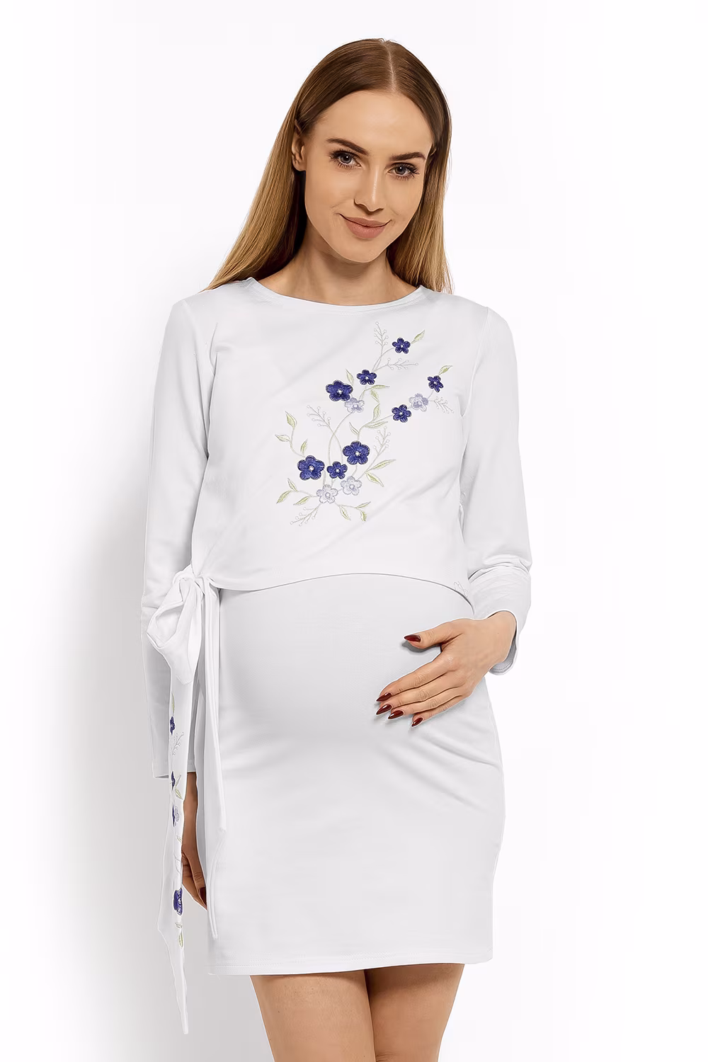Sukienka Ciążowa Model 1624C White - PeeKaBoo