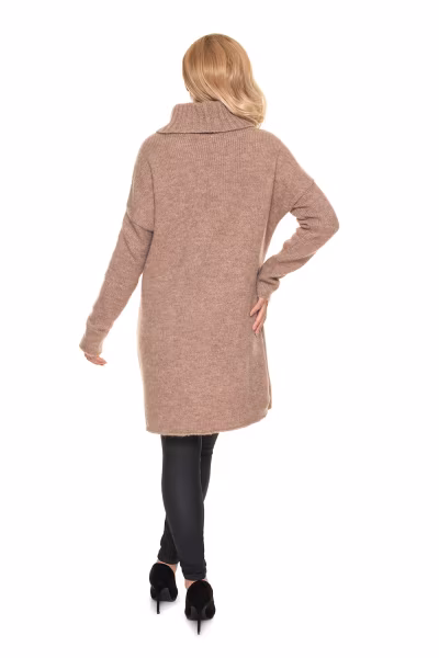 Sweter Ciążowy Model 30078 Cappuccino - PeeKaBoo — zdjęcie 3