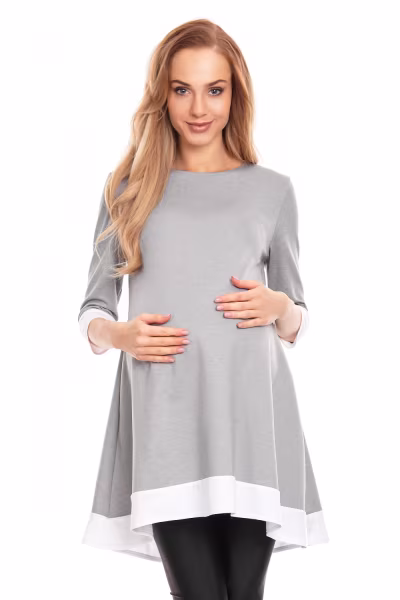 Sukienka Ciążowa Model 0125 Grey - PeeKaBoo — zdjęcie 1