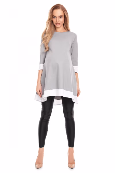 Sukienka Ciążowa Model 0125 Grey - PeeKaBoo — zdjęcie 2