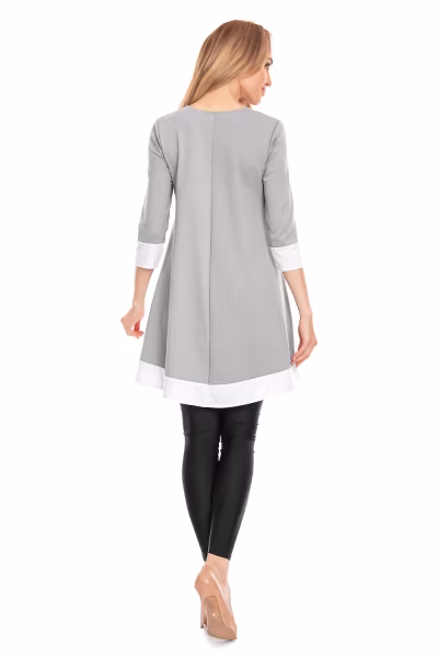 Sukienka Ciążowa Model 0125 Grey - PeeKaBoo — zdjęcie 3
